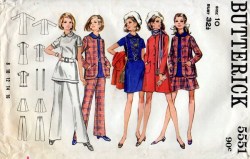5551 1969 BUTTON COAT, JACKET, A-DRESS, TOP BOTTOMS PATTERN 8